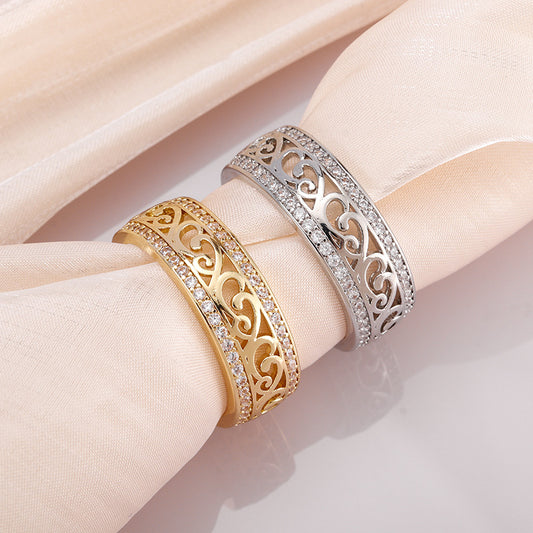 Personalized Hollow-out Zircon Ring For Women