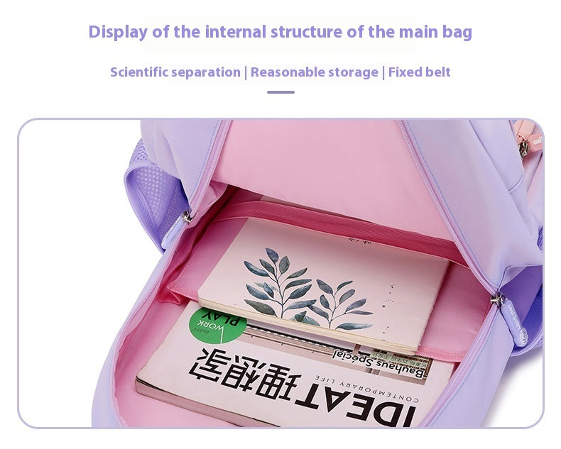 Schoolbag For Primary School Students, Large Capacity, Burden Reduction For Children From Grade 2 To Grade 6
