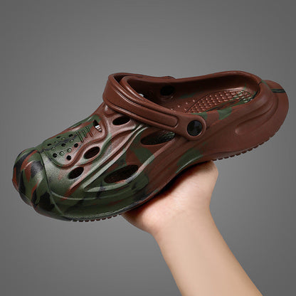 Outdoor New Non-slip Color Matching Slippers For Men