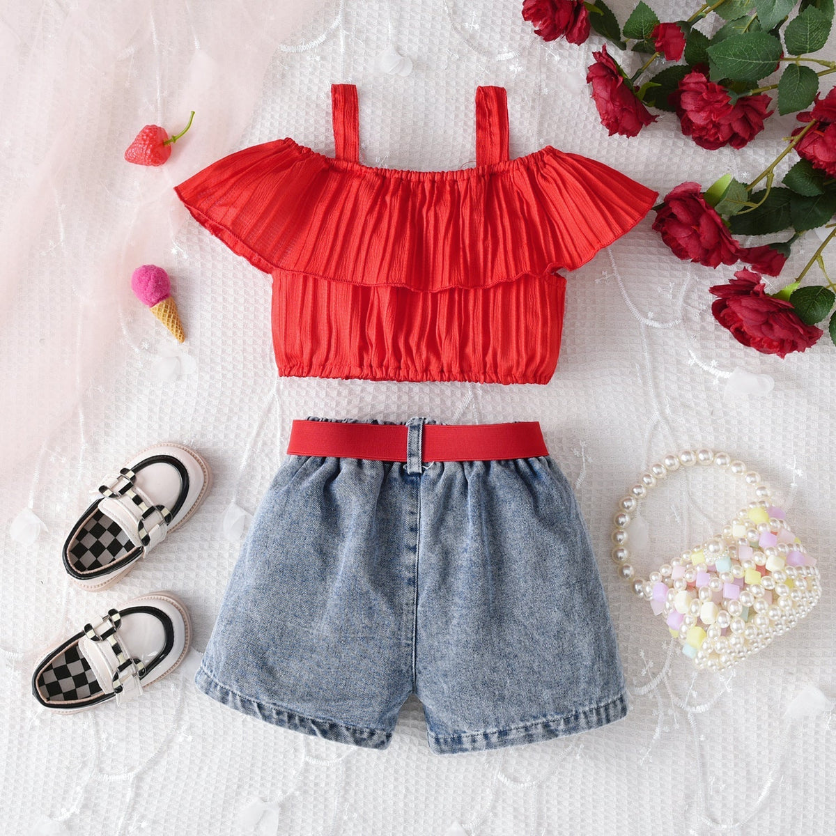 Girls Denim Shorts Set Bangladesh - Small China Town