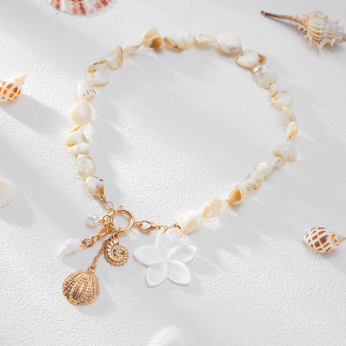 Casual Beach Shell Clavicle Necklace Suit (Available)