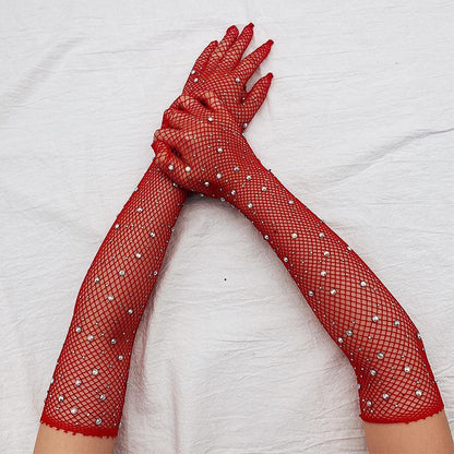 Stockings Mesh Long Gloves Wedding Accessories   (Available)