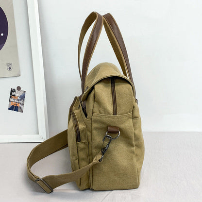 Outdoor Travel Multi-compartment Large Capacity Canvas Men's Crossbody Bag