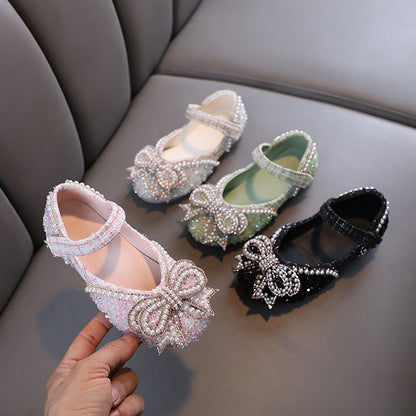 Bow Baby Princess Children's Single-layer Shoes (Available)