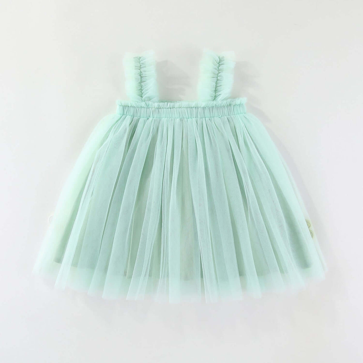 Girls Flower Mesh Dress Bangladesh Spaghetti Strap - Small China Town