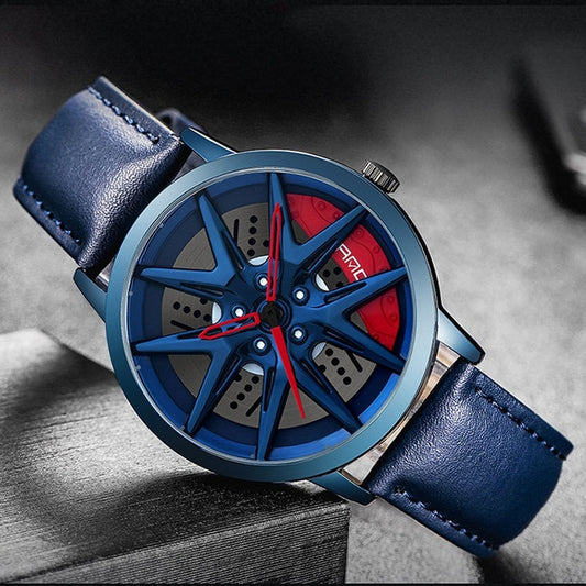 Cool Wheel Personality Hollow Out Quartz Watch