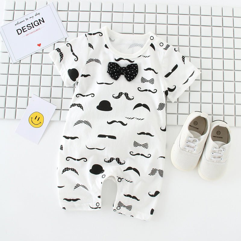Baby bow gentleman climbing suit (Available) - Mom & Kids