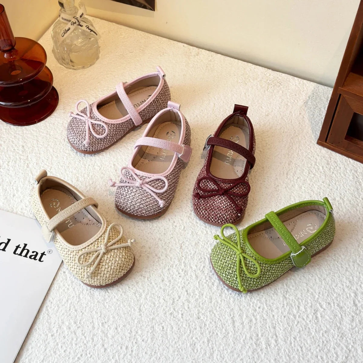 Baby Girls Summer New Style Bow Round Head Daily Kids Walking Shoes Cute Lightweight Comfortable One-piece Flat Loafer Size23-34 - Mom & Kids