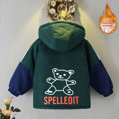 Boys' Autumn And Winter Clothes Velvet Padded Thickened Coat