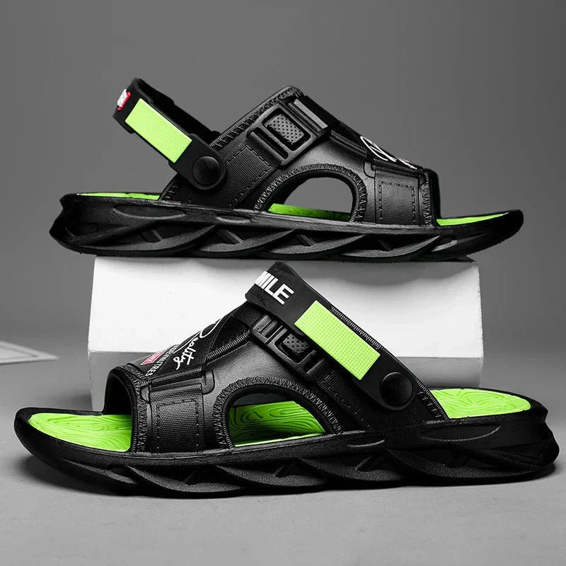 Bathroom Slippers Thick Bottom Indoor and Outdoor Wear-resistant Ventilate Soft and Comfortable Non-slip Shoes for Men Fashiom - Mom & Kids