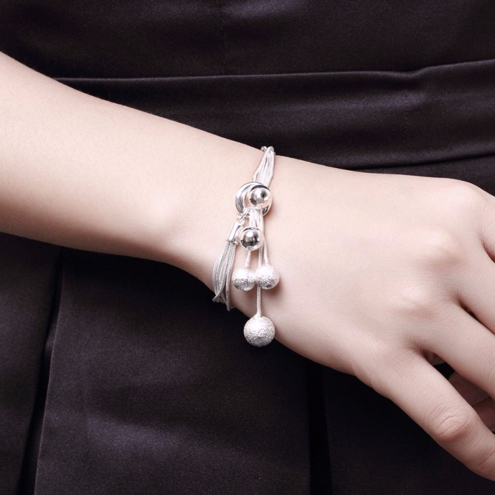 Five Thread Bead Necklace Bracelet Earring Set (Available)