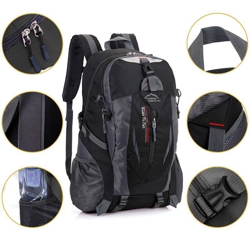 40L Large Waterproof Backpack Bag Camping Walking Hiking Outdoor Travel Rucksack