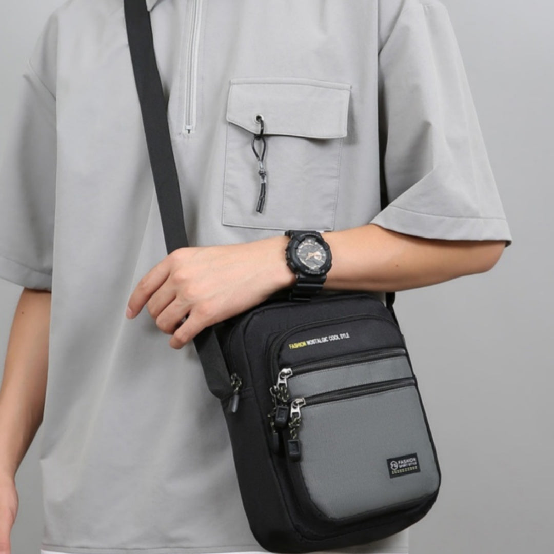 Men's Shoulder Outdoor Leisure Commute Multi-functional Crossbody Bag (Available)