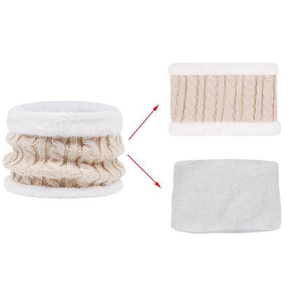 Children's Autumn And Winter New Hat Scarf Gloves Three-piece Hat Suit (Available)