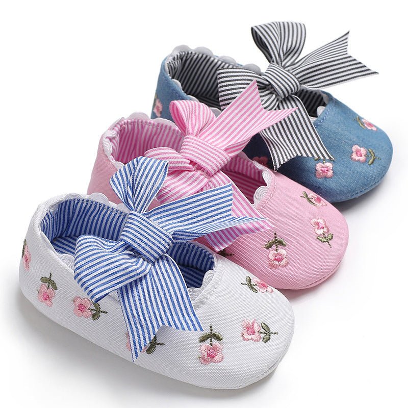 Bowknot Baby Shoes Girl Toddler Anti-Slip Shoe (Available) - Mom & Kids