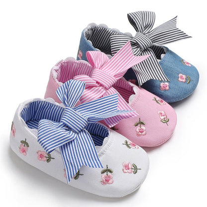Bowknot Baby Shoes Girl Toddler Anti-Slip Shoe (Available) - Mom & Kids