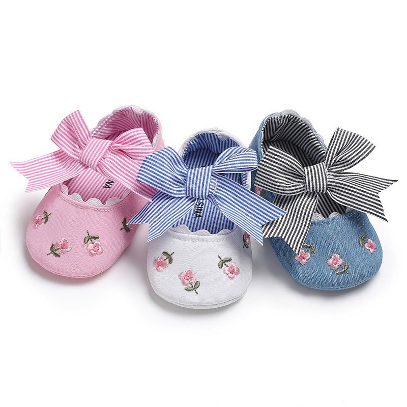 Bowknot Baby Shoes Girl Toddler Anti-Slip Shoe (Available) - Mom & Kids