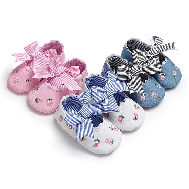 Bowknot Baby Shoes Girl Toddler Anti-Slip Shoe (Available) - Mom & Kids