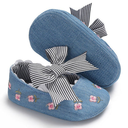 Bowknot Baby Shoes Girl Toddler Anti-Slip Shoe (Available) - Mom & Kids