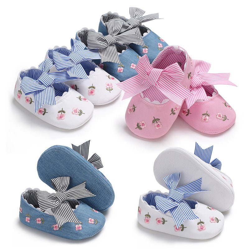 Bowknot Baby Shoes Girl Toddler Anti-Slip Shoe (Available) - Mom & Kids