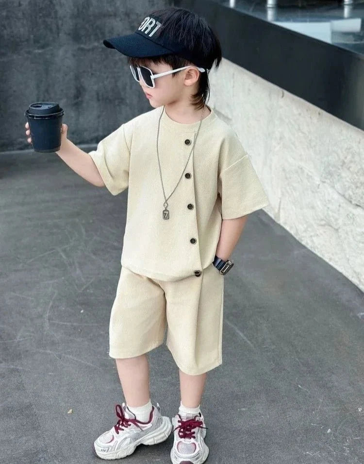 Boys 7 Kids Set Boy's Suit Child Outfit Boys' Summer Shirts Fashion Children Casual Clothes 4 Clothing Toddler Boy - Mom & Kids