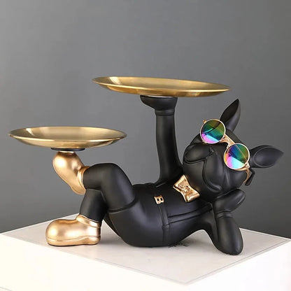 Bulldog Statue Home Decor Figurine Modern Animal Sculpture for Living Room Decoration Bangladesh