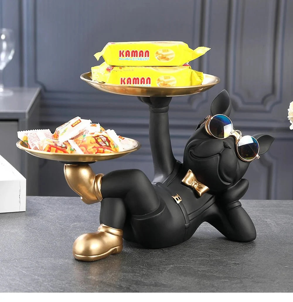 Bulldog Statue Home Decor Figurine Modern Animal Sculpture for Living Room Decoration Bangladesh