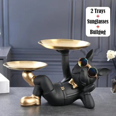 Bulldog Statue Home Decor Figurine Modern Animal Sculpture for Living Room Decoration Bangladesh
