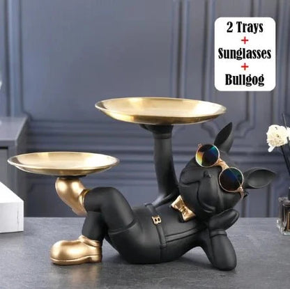 Bulldog Statue Home Decor Figurine Modern Animal Sculpture for Living Room Decoration Bangladesh
