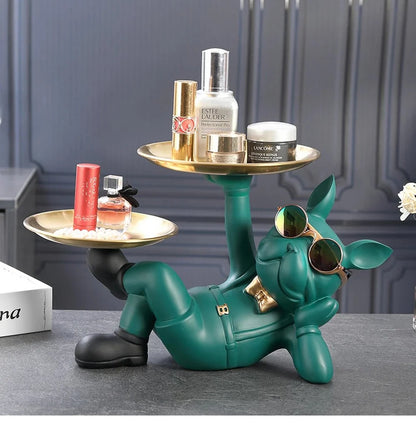 Bulldog Statue Home Decor Figurine Modern Animal Sculpture for Living Room Decoration Bangladesh