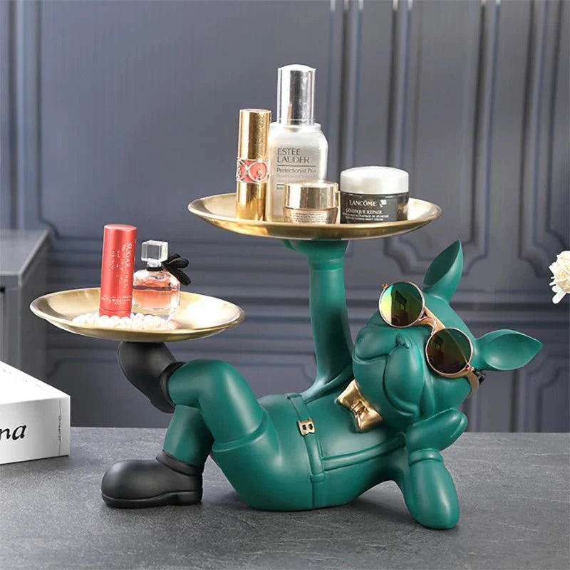 Bulldog Statue Home Decor Figurine Modern Animal Sculpture for Living Room Decoration Bangladesh