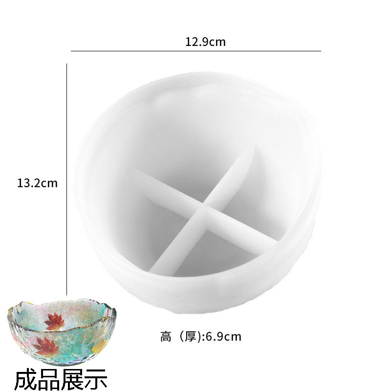 Factory direct sales of cylindrical lace storage bowls, silicone molds, crystal epoxy DIY irregular storage plates…