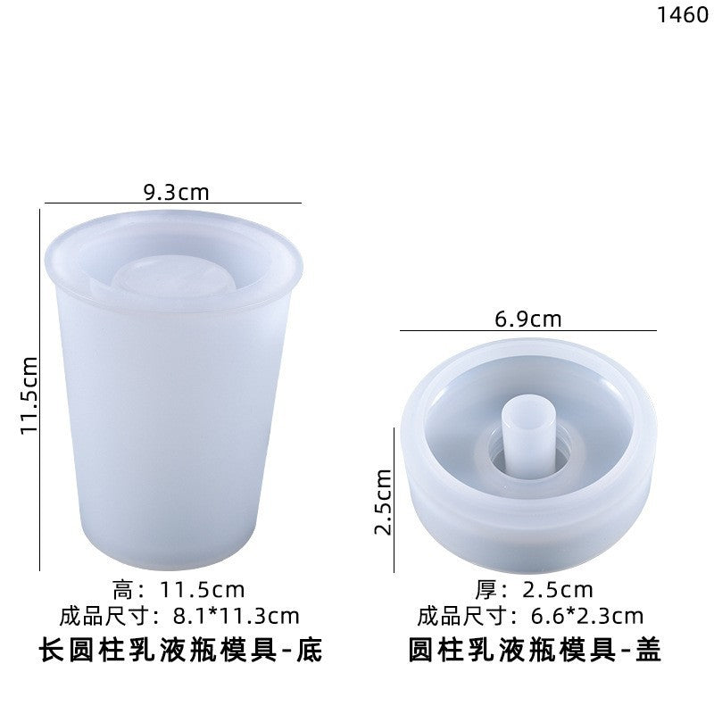 Nordic Simple Ins Style Lotion Bottle Resin Silicone Mold Glue Drop Diy Rhombic Cylindrical Hand Sanitizer Bottle Ornaments…