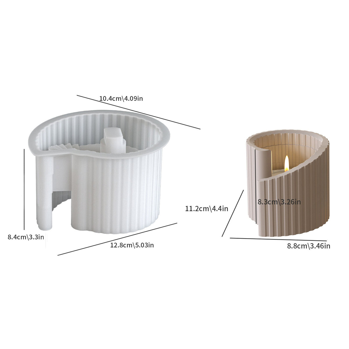 Rotating Staircase Castle Aromatherapy Stove Resin Silicone Mold Glue DIY Ladder Castle Plaster Incense Burner Candle Cup…