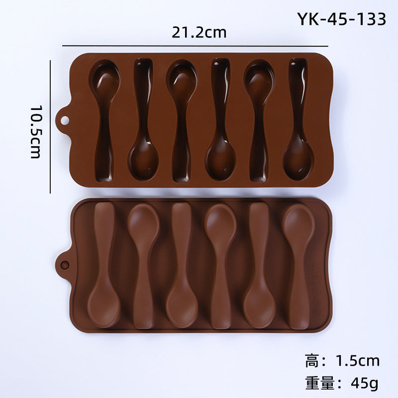 Cross-Border Multi-Style Cartoon Silicone Chocolate Mold Numbers and Letters DIY Baking Mold Fudge Ice Cube Mold - Yk-45-133
