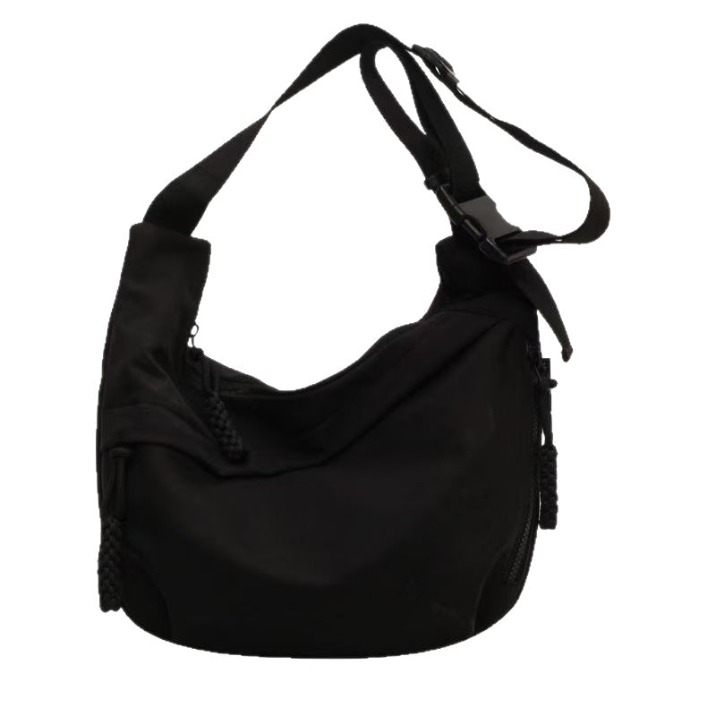 Waterproof Oxford Cloth Large-Capacity Dumpling Bag Crossbody Bag Women's Niche New Versatile Casual Dynamic Shoulder Bag…