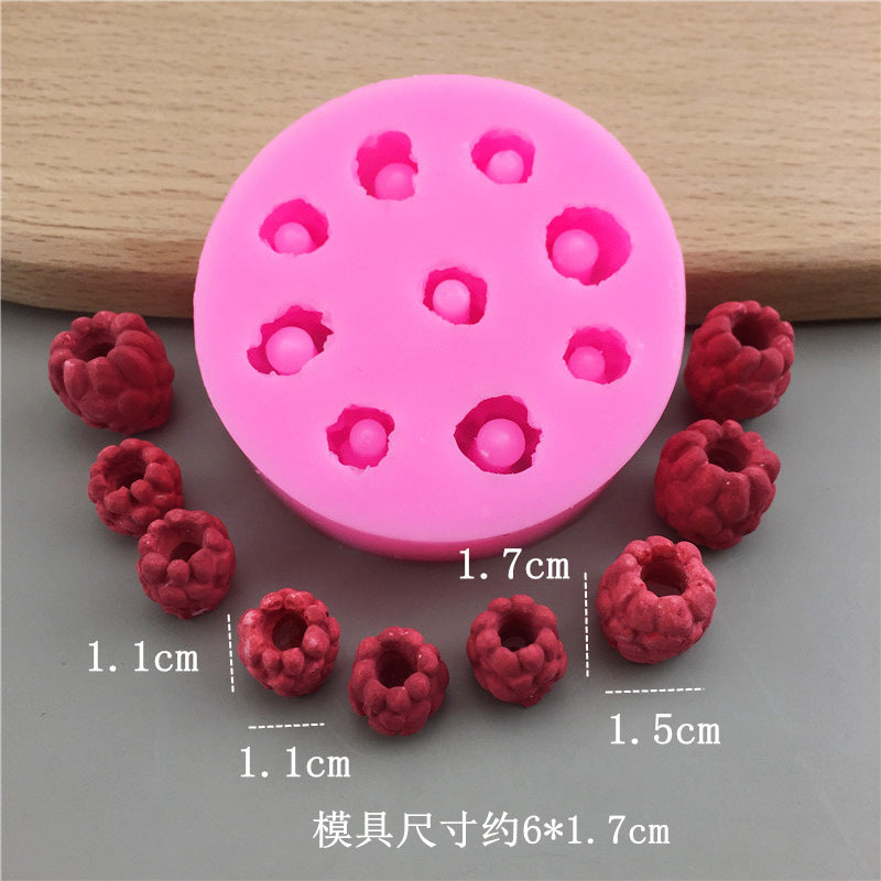DIY Fruit Series Blueberry Raspberry Silicone Mold Chocolate Fondant Candy Gum Gypsum Decorative Tool - Large small size…