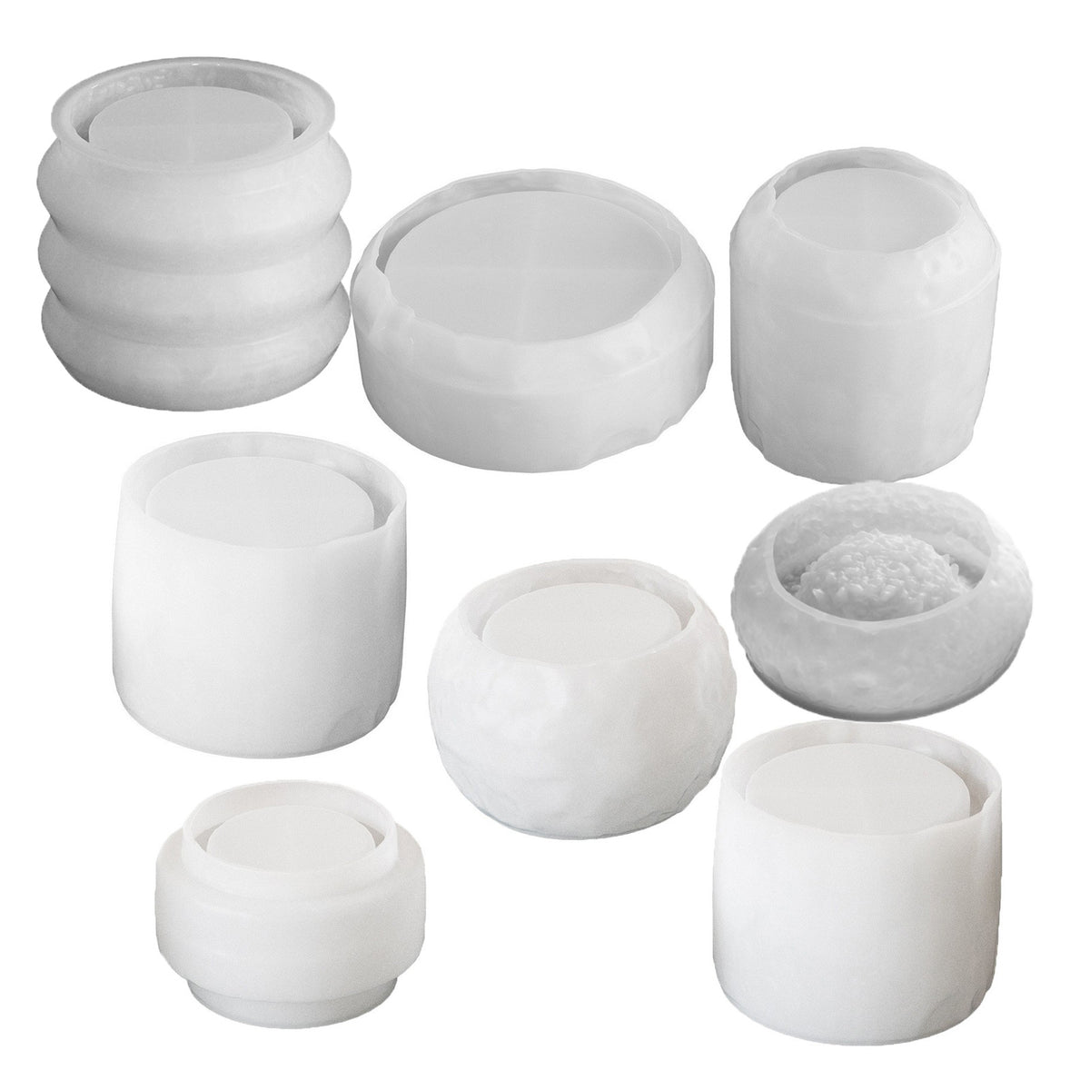 Moon Stone Pattern Aromatherapy Candle Cup Silicone Mold Glue Drop Diy Stone Pattern Road Storage Box Gypsum Cement…