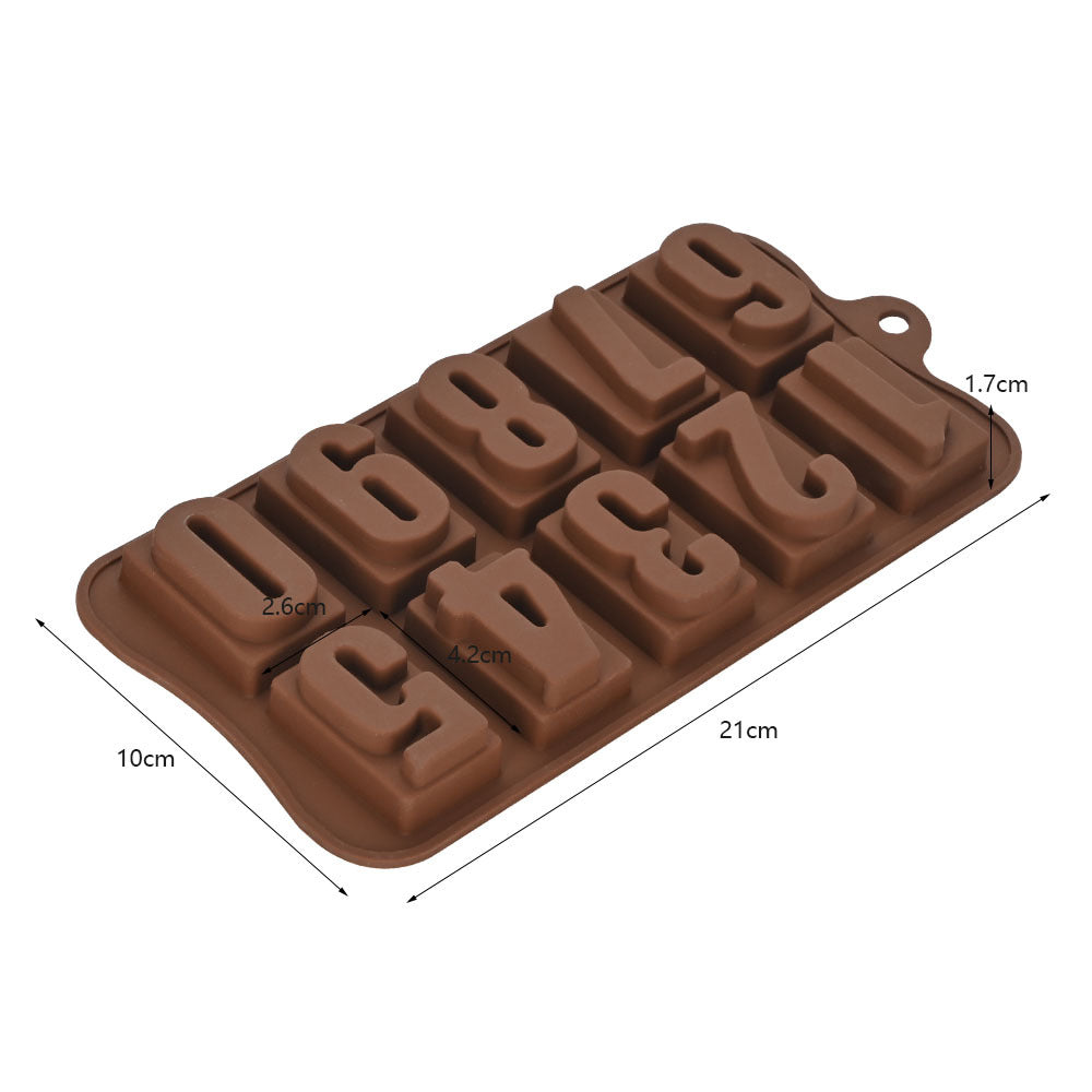 Cross-Border Multi-Style Cartoon Silicone Chocolate Mold Numbers and Letters DIY Baking Mold Fudge Ice Cube Mold - YK-45-34