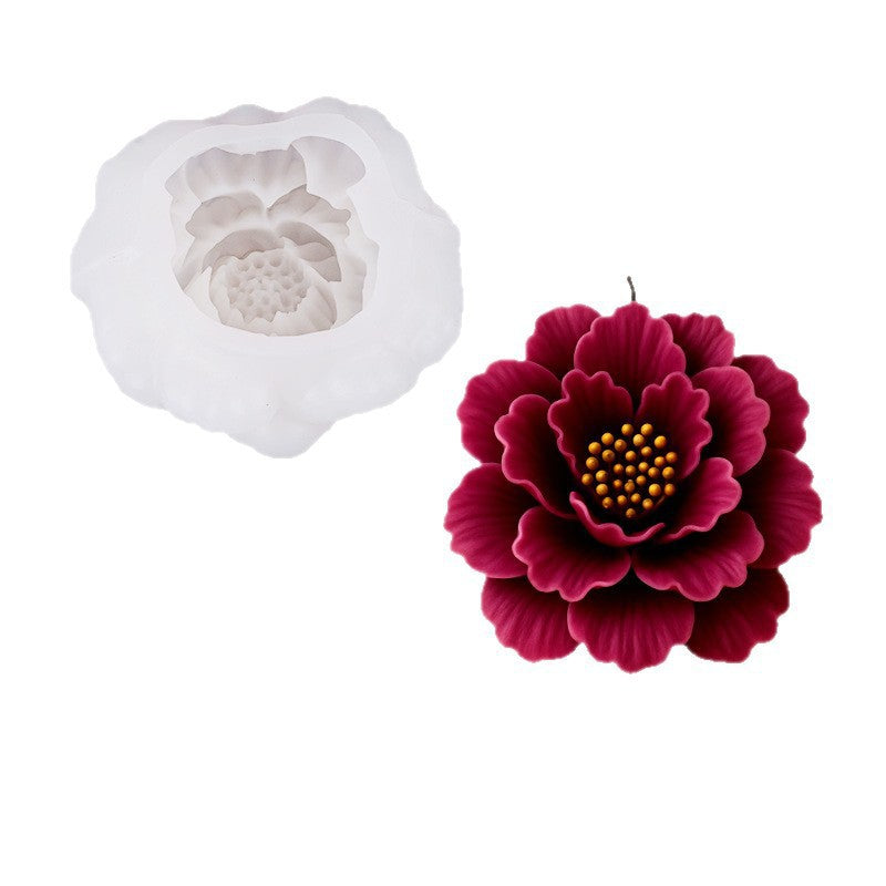 Multiple 3D peony flower silicone molds, mousse cake molds, cake decorating molds, pudding molds - image 2