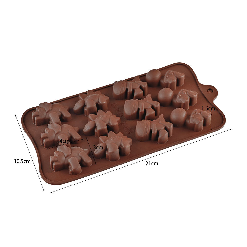 Cross-Border Multi-Style Cartoon Silicone Chocolate Mold Numbers and Letters DIY Baking Mold Fudge Ice Cube Mold - YK-45-14