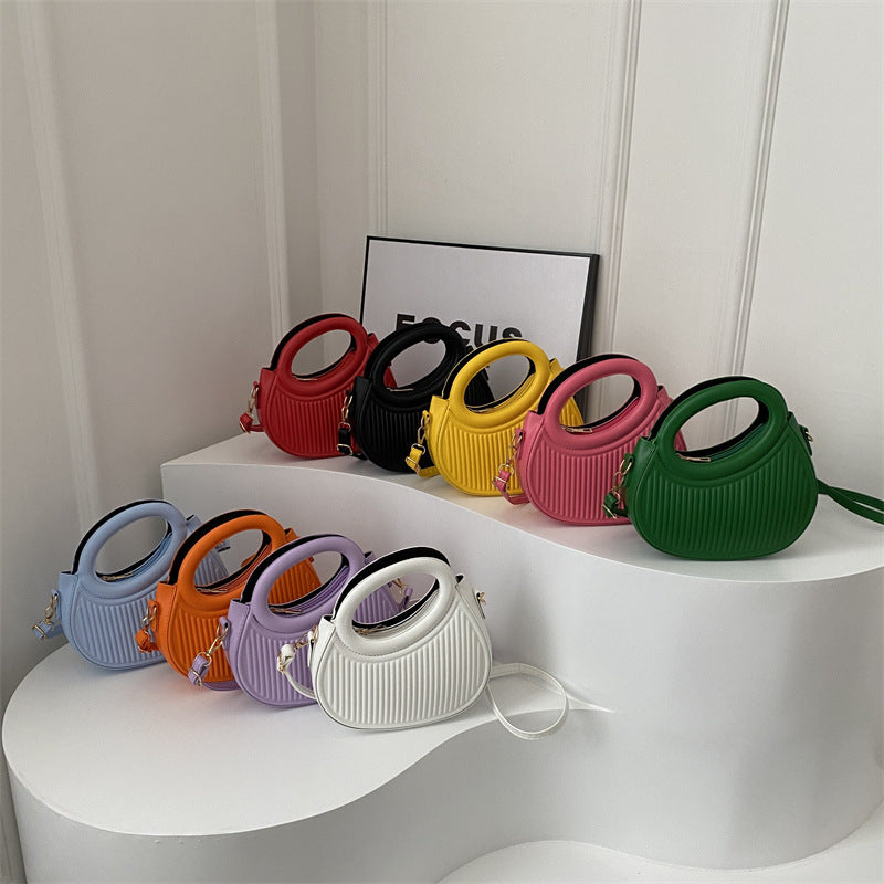 Solid Color Hand Bag Women's 2024 Early Spring New Fashionable Casual Fashion Stylish Portable Crossbody Bag Small Bag…