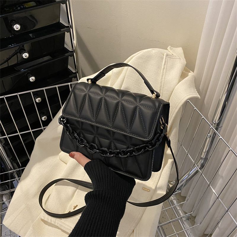 Casual Design Retro Handheld Small Square Bag Women's Bag 2024 Autumn and Winter New Chain Bag Single Shoulder Crossbody…