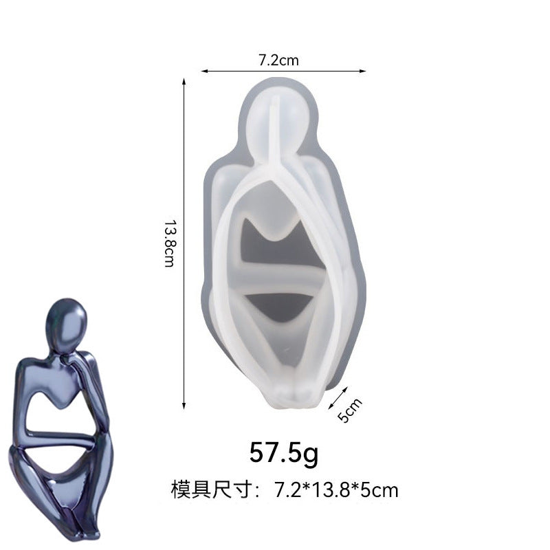 Portraits Thinkers Aromatherapy Candle Silicone Mold Gel Dropping Resin diy Sitting Posture Body Ornaments Wholesale - Deep…