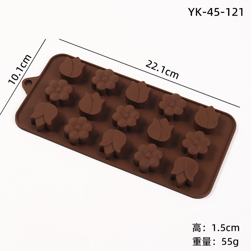 Cross-Border Multi-Style Cartoon Silicone Chocolate Mold Numbers and Letters DIY Baking Mold Fudge Ice Cube Mold - YK-45-121