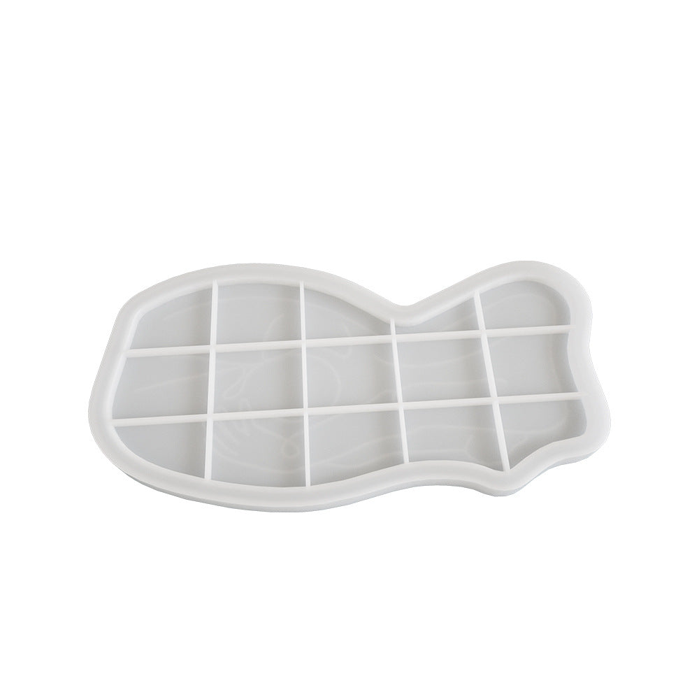 DIY Crystal Epoxy Cement Plaster Human Figure Abstract Line Tray Storage Plates and Dishes Ornaments Silicone Mold - image 5