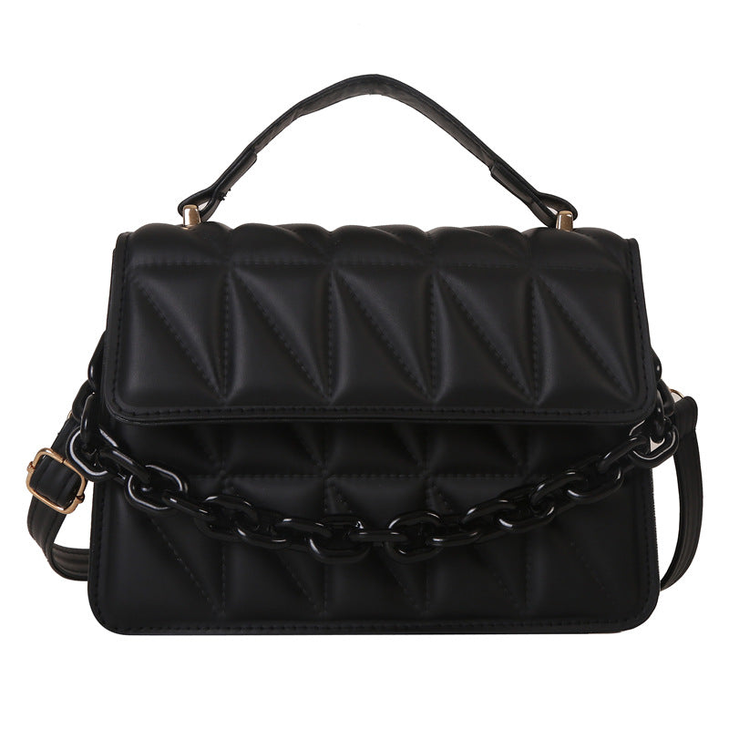 Casual Design Retro Handheld Small Square Bag Women's Bag 2024 Autumn and Winter New Chain Bag Single Shoulder Crossbody…