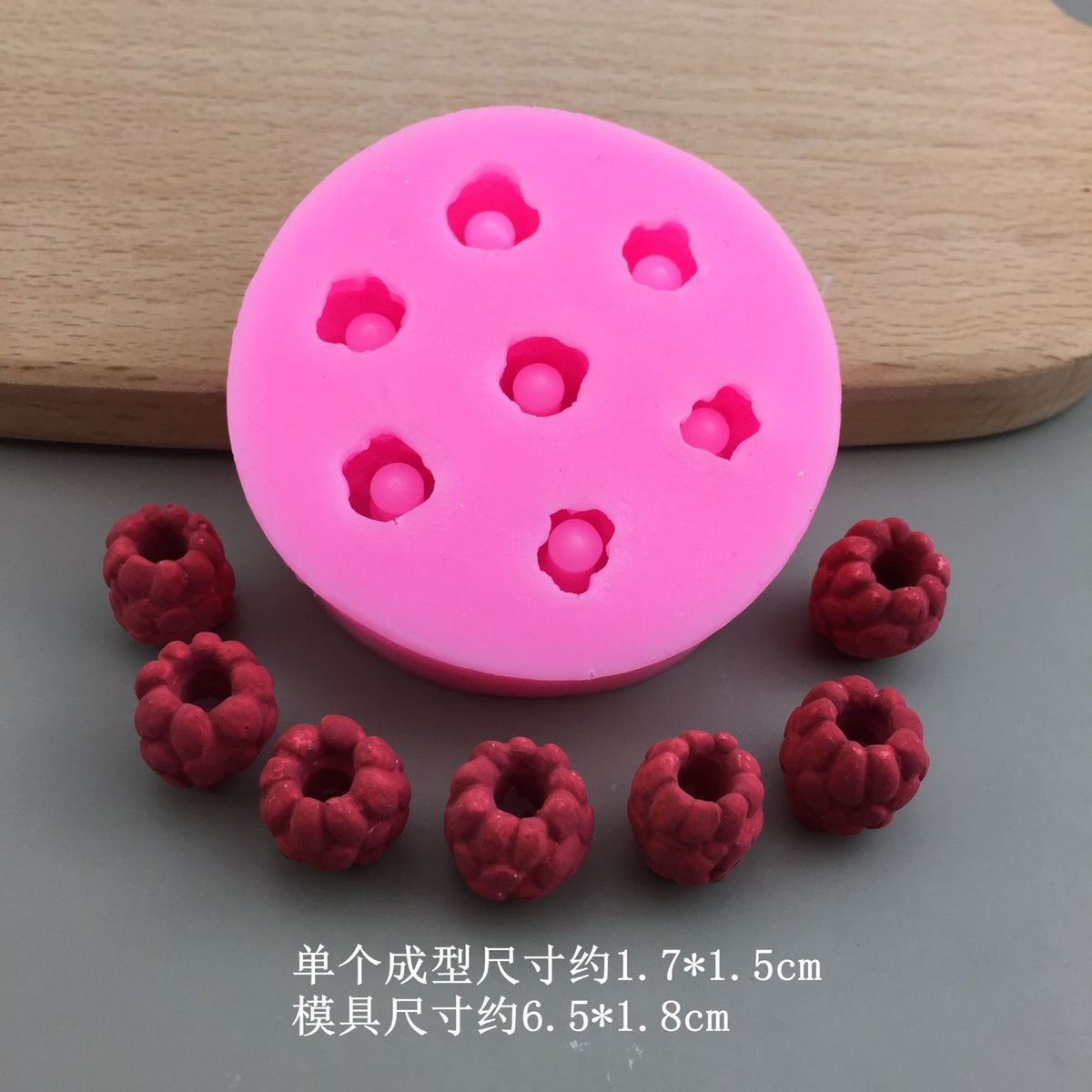DIY Fruit Series Blueberry Raspberry Silicone Mold Chocolate Fondant Candy Gum Gypsum Decorative Tool - Large 7 Hole…