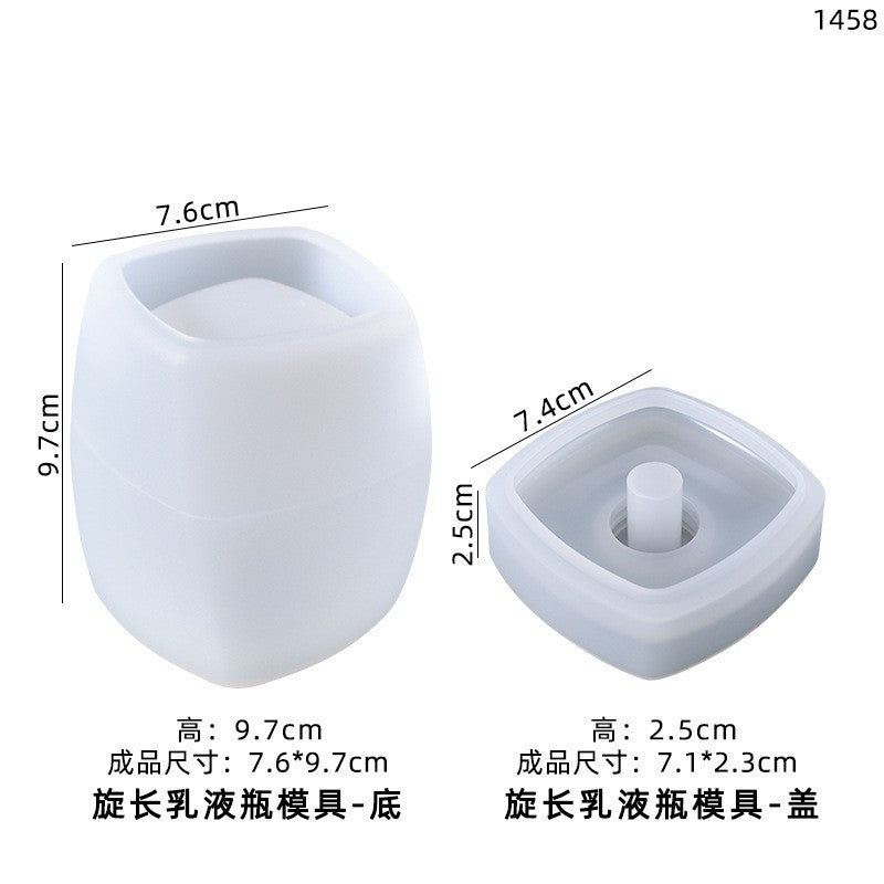 Nordic Simple Ins Style Lotion Bottle Resin Silicone Mold Glue Drop Diy Rhombic Cylindrical Hand Sanitizer Bottle Ornaments…
