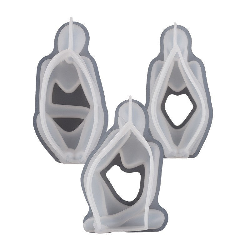 Portraits Thinkers Aromatherapy Candle Silicone Mold Gel Dropping Resin diy Sitting Posture Body Ornaments Wholesale…